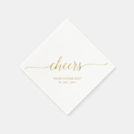 Gold | Elegante stilvolle Briefing Cheers Event Serviette
