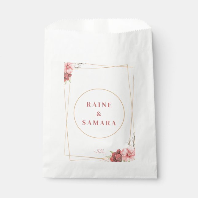 Gold Elegante Wedding Favor Bags Geschenktütchen (Vorderseite)