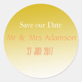 Gold Elegante Wedding Sticker
