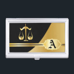 Gold Eleganter Anwalt Visitenkarten Etui<br><div class="desc">Berufliche Visitenkartenhalter für Sie bereit, um Ihre persönlichen Wünsche zu erfüllen. ✔ Hinweis: Nicht alle Vorlagenbereiche müssen geändert werden. 📌 Wenn Sie weitere Anpassungen benötigen, klicken Sie bitte auf den Button "Weitere Anpassungen vornehmen" oder "Design anpassen oder bearbeiten" und verwenden Sie unser Designwerkzeug, um die Größe, den Rotation, die Textfarbe,...</div>