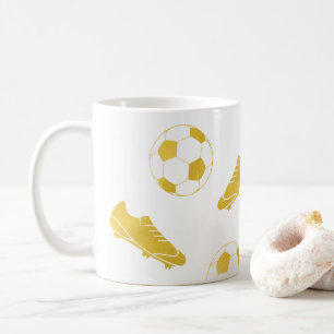Gold Eleganter Classic Soccer Cleats Ball Kaffeetasse