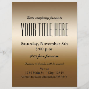 Gold Eleganter Glamour-Event-Flyer-Poster Flyer