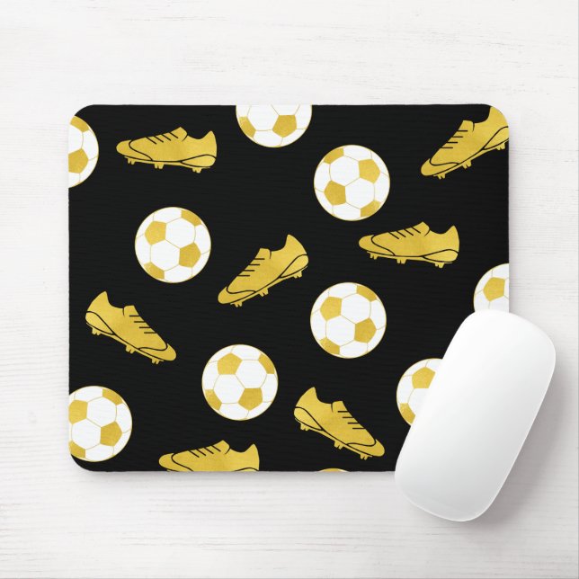 Gold Eleganter klassischer Fußball reinigt Ball Bl Mousepad (Mit Mouse)