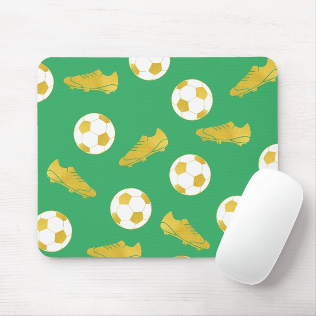 Gold Eleganter klassischer Fußball reinigt Ball Gr Mousepad (Mit Mouse)