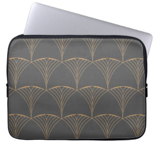 Gold, elegantes, einfaches, traditionelles Muster Laptopschutzhülle