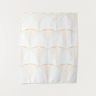 Gold, elegantes, einfaches, traditionelles Muster Wandteppich