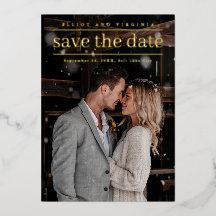 Gold Elegantes Hochzeitssemble Modernes Foto Save 