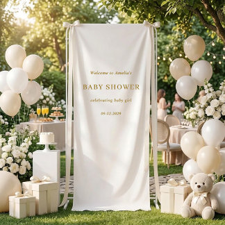 Gold Elegantes Minimalistisches Personalisiertes B Banner