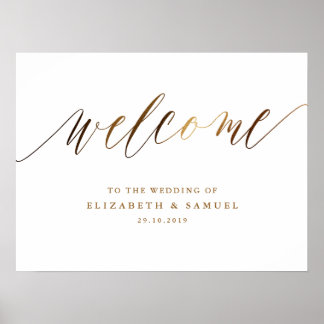 Gold Elegantes Script Typografy Poster