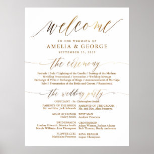 Gold Elegantes Script Typografy Poster