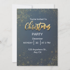 Gold Elegantes Weihnachts-Party Feiertagskarte