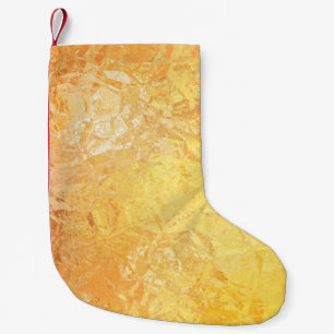 Gold Eleganz: Abstrakter Luxus-Hintergrund Kleiner Weihnachtsstrumpf