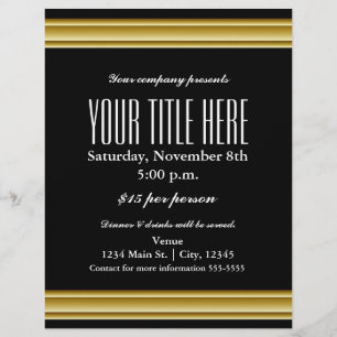 Gold Eleganz Glamour Event Flyer Poster