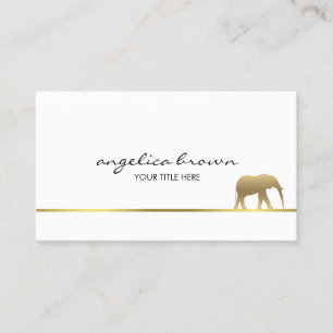 Gold Elephant Business Card Visitenkarte