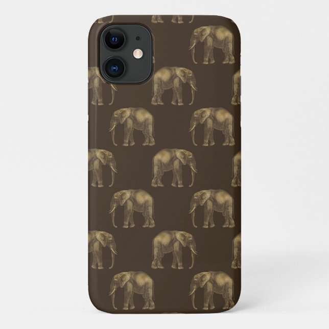 Gold Elephant Chic Elegant Stilvoll Case-Mate iPhone Hülle (Rückseite)