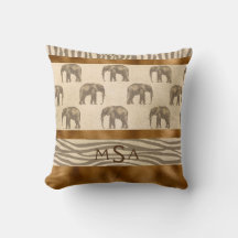 Gold Elephant Tiger Elegante Hübsch Chic Monogram