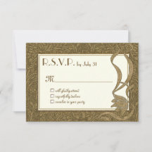 Gold Elfenbein Jugendstil Elegant