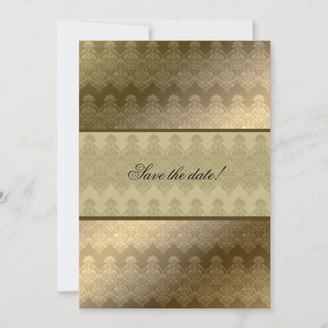 Gold Embossed Look Renaissance Hochzeit Einladung (Vorderseite)