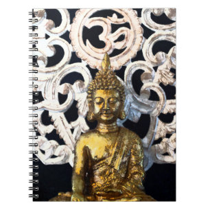 Gold Erde Buddha OM Aum Mantra Ajna Meditation Notizblock