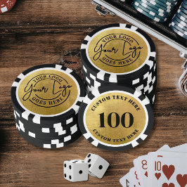 Gold Erstellen Sie Ihr eigenes Logo Pokerchips