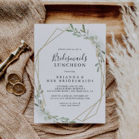 Gold Eucalyptus Bridesmaids Luncheon Dusche