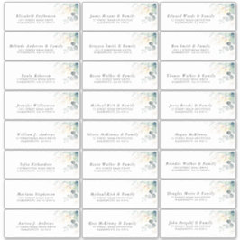 Gold Eukalyptus Greenery Individuelle Adressenmark Aufkleber