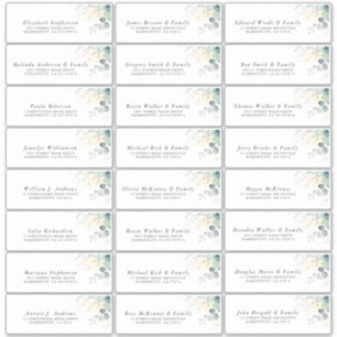 Gold Eukalyptus Greenery Individuelle Adressenmark Aufkleber