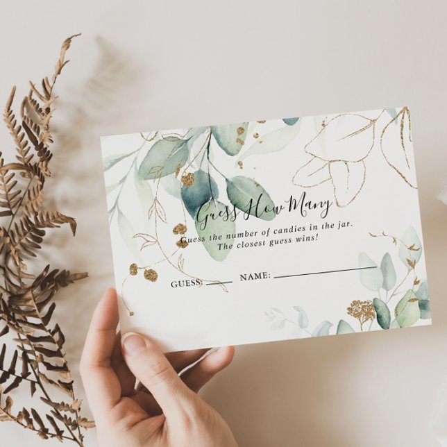 Gold Eukalyptus schätzt die Anzahl der Spielkarten Visitenkarte (Von Creator hochgeladen)