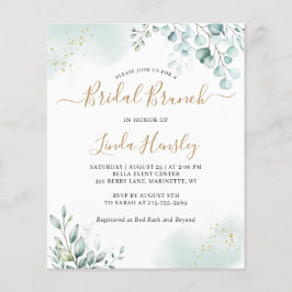 Gold Eukalyptus Verlasse Grünpflanzen Bridal Brunc