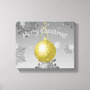 Gold Extravagante Weihnachtsschmuck Canvas Print Leinwanddruck