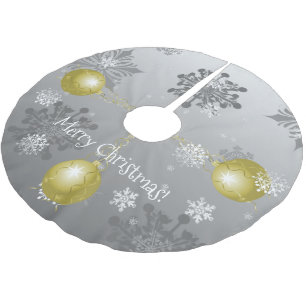 Gold Extravagante Weihnachtsschmuckstücke Polyester Weihnachtsbaumdecke