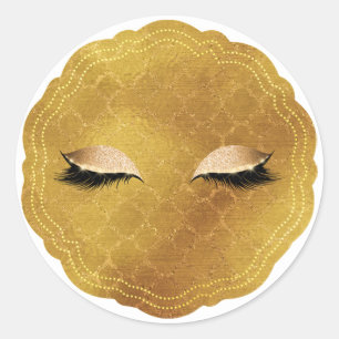 Gold Eye Make-up Wimpern Augen Wimpern Schönheit P Runder Aufkleber