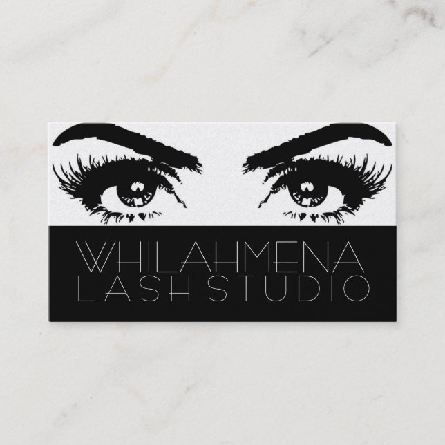Gold Eyelash Extensions Studio Business Card Visitenkarte (Vorderseite)