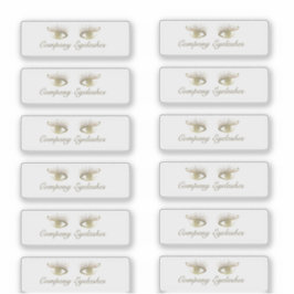 Gold Eyelashes Beauty Logo Packaging Business Aufkleber