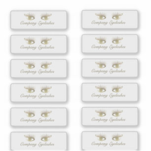 Gold Eyelashes Beauty Logo Packaging Business Aufkleber