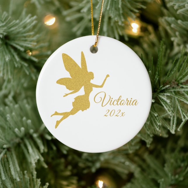 Gold Fairy Ornament Personalisiertes Geschenk (Baum)