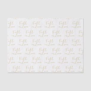 Gold FALL IN LOVE Herbst Bridal Shower Hochzeit Seidenpapier
