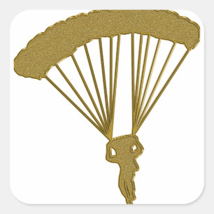 Gold Fallschirm Aufkleber