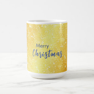 Gold Farbe Frohe Weihnachtsfamilienbotschaft Neues Kaffeetasse