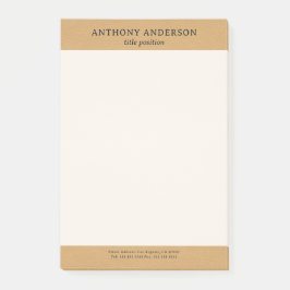 Gold Faux Leather Texture Design Post-it Klebezettel