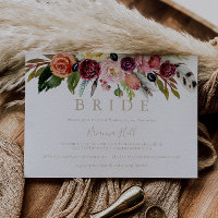 Gold Feather Boho Tropical Bride Brautparty