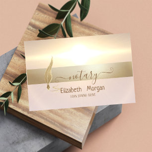 Gold Feather Notary Signing Agent Visitenkarte