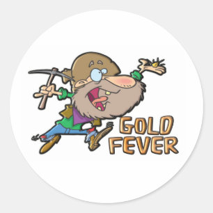 GOLD FEVER RUNDER AUFKLEBER