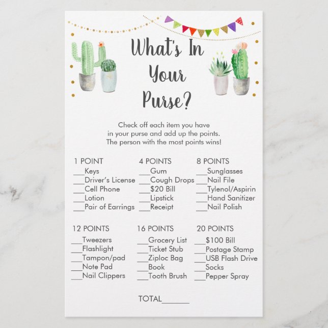 Gold Fiesta Kaktus Was ist in deinem Handspiel? (Vorderseite)