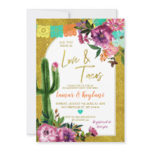 Gold Fiesta Liebe und Tacos Engagement Party