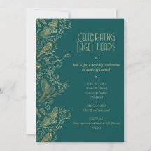 Gold-Filigran Art Deco | Geburtstag des Spatzen