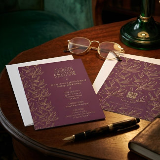 Gold Filigree Art Deco | Fairy Wren 50th Birthday Einladung