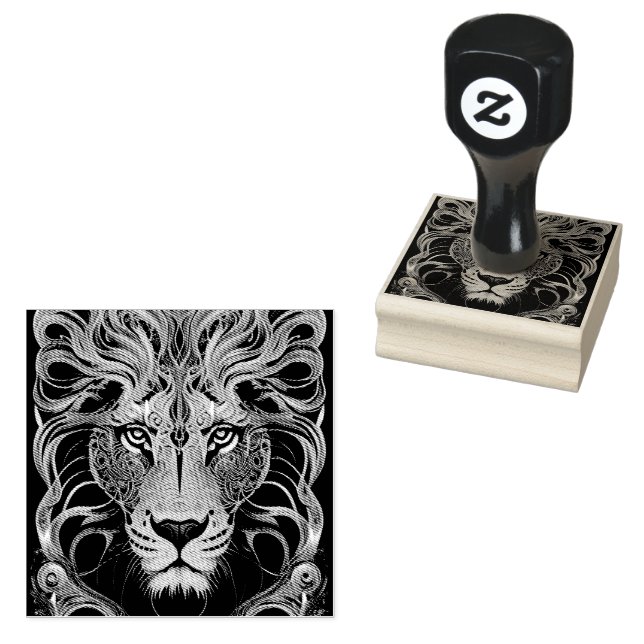 Gold Filigree Lion Gummistempel (Stempel)