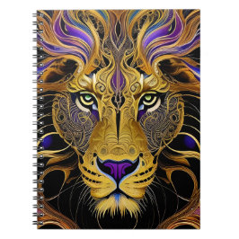 Gold Filigree Lion Notizblock