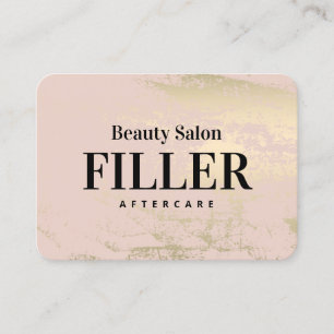 Gold Filler Aftercare Instructions Business Card Visitenkarte